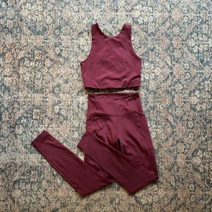 girlfriend collective set in mulberry